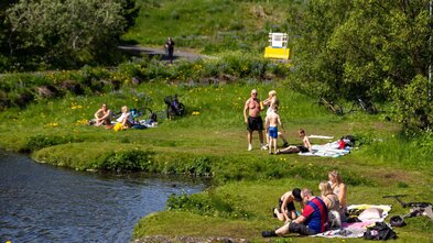 Sólin gæti litið við í borginni um helgina