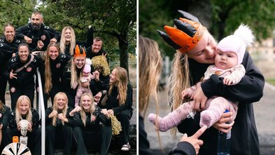 Guð­ný fagnaði sigri með fimm mánaða dóttur og fékk kórónuna