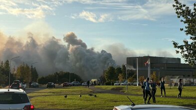 Mikill reykur í Elliðarárdal